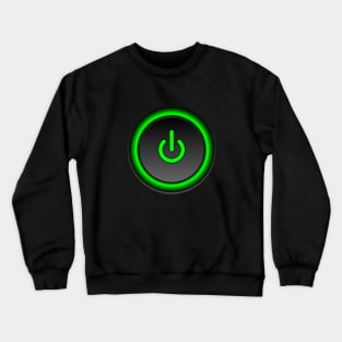 Neon Green Start Button Crewneck Sweatshirt